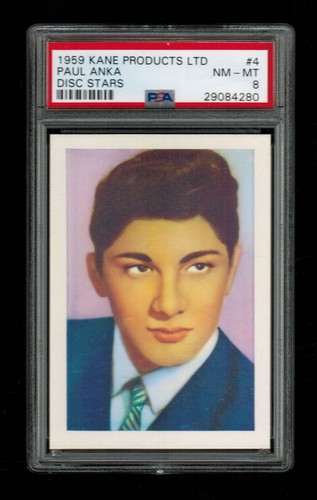 PSA 8 PAUL ANKA 1959 Kane Disc Stars Card #4