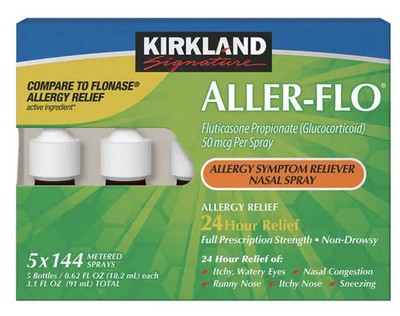 Kirkland Signature Aller-Flo 50 mcg Allergy Spray, 720 Metered Sprays