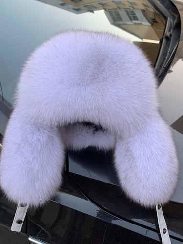 Men's Full Covered Real Fox Fur Hat Russian Ushanka Cossack Hunter Hat Warm Cap - Picture 30 of 33