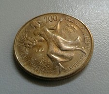MONETA 200 LIRE, REPUBBLICA ITALIANA, FAO anno 1981
