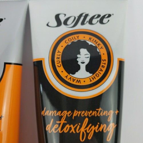 Softee Damage Preventing Detoxifying Shampoo Conditioner Set 7oz Mango Charcoal - Picture 4 of 10
