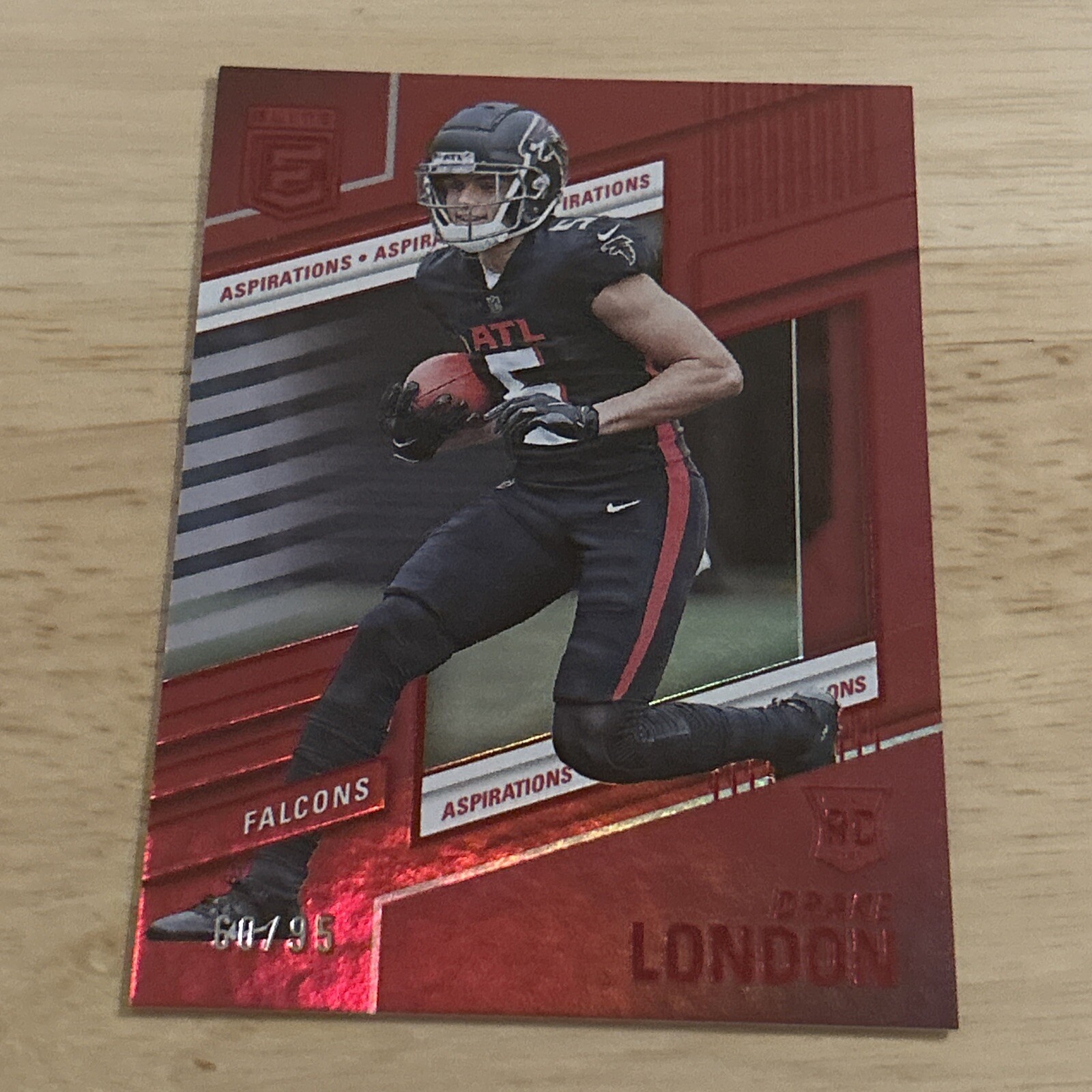 2022 Panini Donruss Elite Rookies Aspirations # /95 Drake London #120 Rookie RC