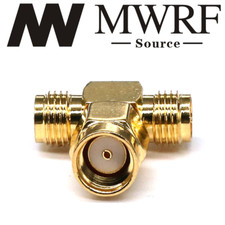 RP-SMA Male to two RP-SMA Female Triple T RF adapter connector 3 way; US Stock