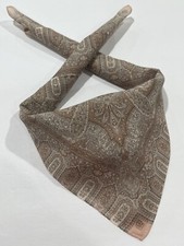 Handkerchief Vintage Women Art Paisley Pink Cotton Pocket Square Scarf 20"