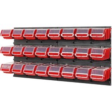 WALL MOUNTED TOOL PEG BOARD 24 BOXES WITH LID 772mm x 390mm 24 GARAGE STORAGE