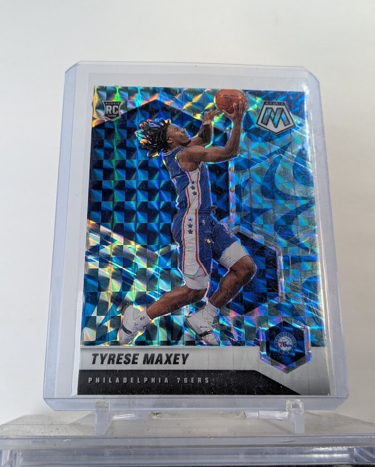 2020-21 Mosaic Tyrese Maxey Blue Reactive RC #203 - 76ers