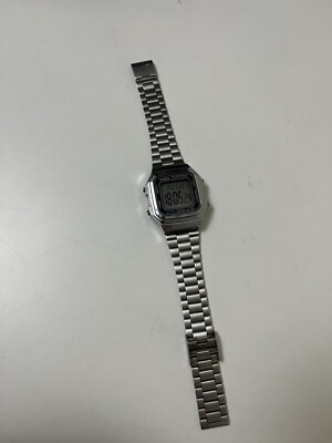 Vintage Casio Illuminator Alarm Chrono Dual Time Watch A178W Stainless Steel 