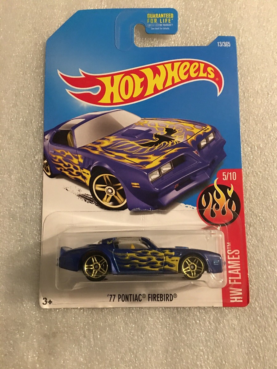 Hot Wheels # 13/365 HW Flames '77 Pontiac Firebird 5/10 Blue