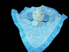 Garanimals Gray Elephant Lovey w/ Blue Security Blanket Plush My Best Friend