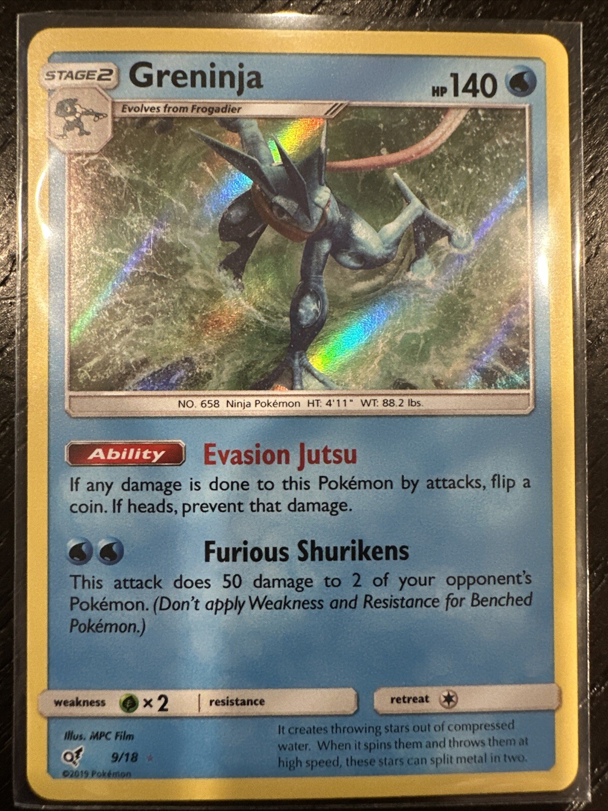 Detective Pikachu #9/18 Greninja Holo Rare Pokemon TCG