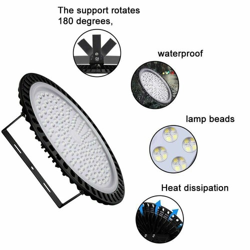 50-500 W UFO LED illuminazione sala lampada industriale faretto sala padiglioni officina - Foto 8 di 16