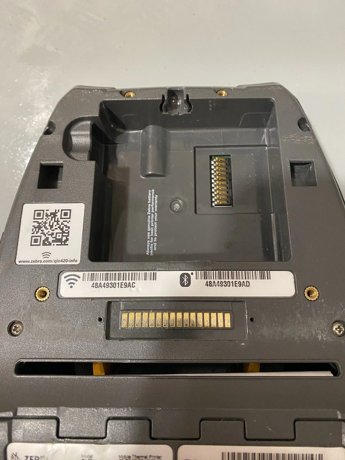Zebra QLn420 Wi-Fi Thermal Label/Receipt Printer No Battery Untested 8