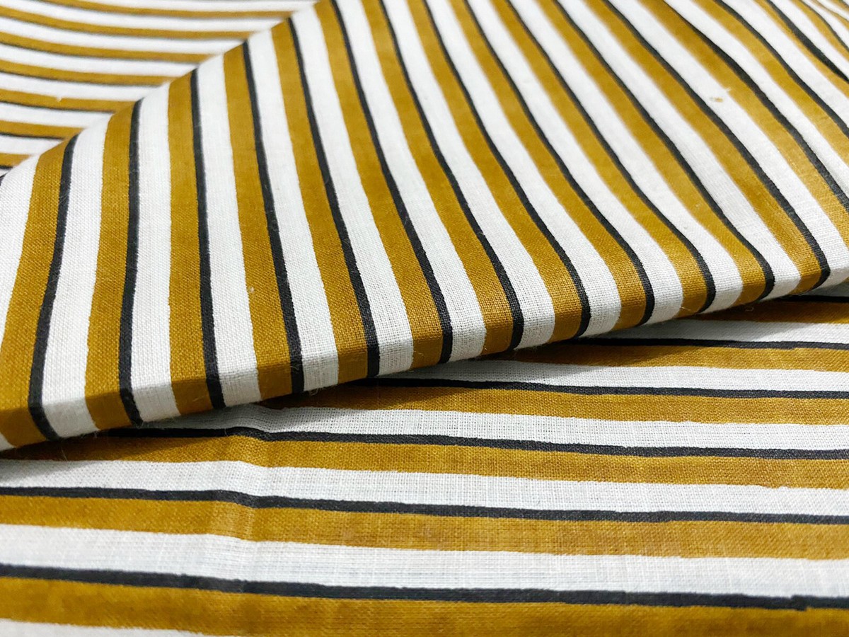 striped cotton dress fabric Black / White - 100% Cotton Poplin Dress Fabric Material - 8mm Stripe - Metre/Half