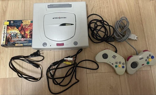 Sega Saturn Console with software Dungeons & Dragons Collection used tested