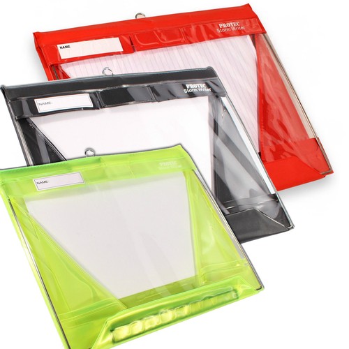 StormWriter A4 Landscape Waterproof Clipboard in red black or high vis