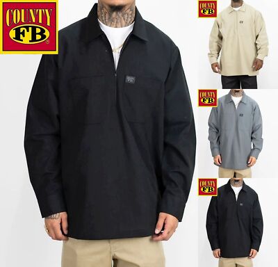 FB County 1/2 Zip Long Sleeve 2 Pocket Shirt | eBay