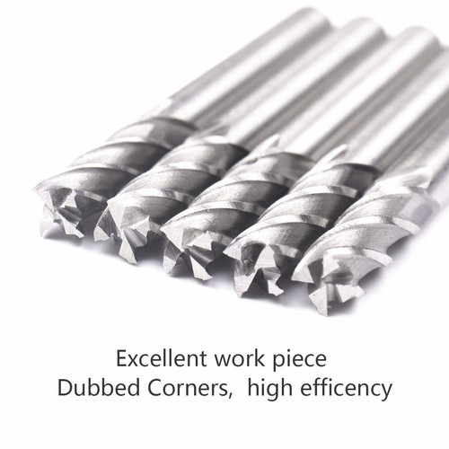 5PCS 1/4 '' HSS Spirale 4 Flöte Schaftfräser CNC Bohrer Werkzeug Zylinderschaft - Bild 5 von 12