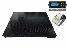 60" x 60" Floor Scale / Pallet size with indicator & printer. 10,000 lbs x 1 lb
