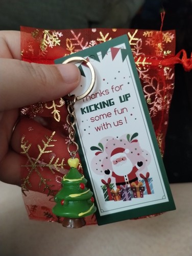 Christmas Keychain Acrylic 3D Designs with a bag & thank you note - Picture 16 of 29