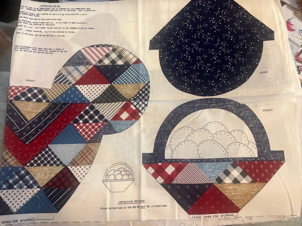 VIP Cranston Print Works Cut And Sew Hen & Basket - Image 2 of 2