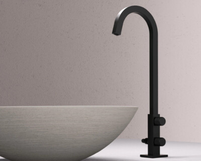 Anti Freezing Outdoor Courtyard Black Single Cold Basin Faucet Tap Deck Mount