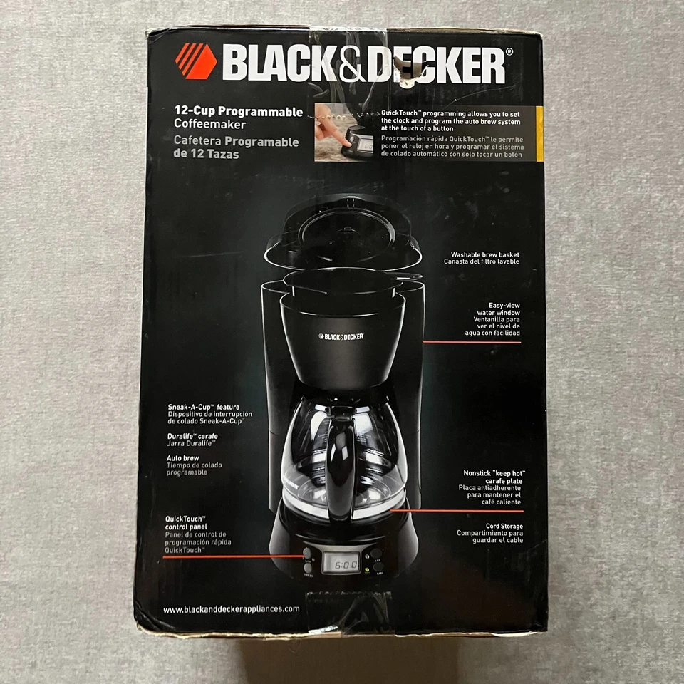 Black & Decker 12-Cup Programable Coffee Maker BCM1410B NEW - Image 4 of 4