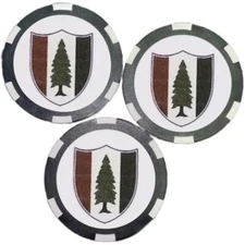 (3) Pine Valley Golf Club - Poker Chip Golf Ball Marker