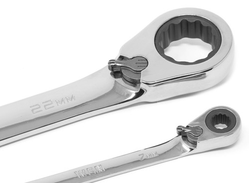 WEN WR162 16pcs Reversible Ratcheting Metric Combination Wrench Set w/Pouch - Picture 6 of 7
