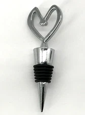 Stainless Steel Modern Metal Bottle Wine Liquor Stopper Heart Shaped Home Bar