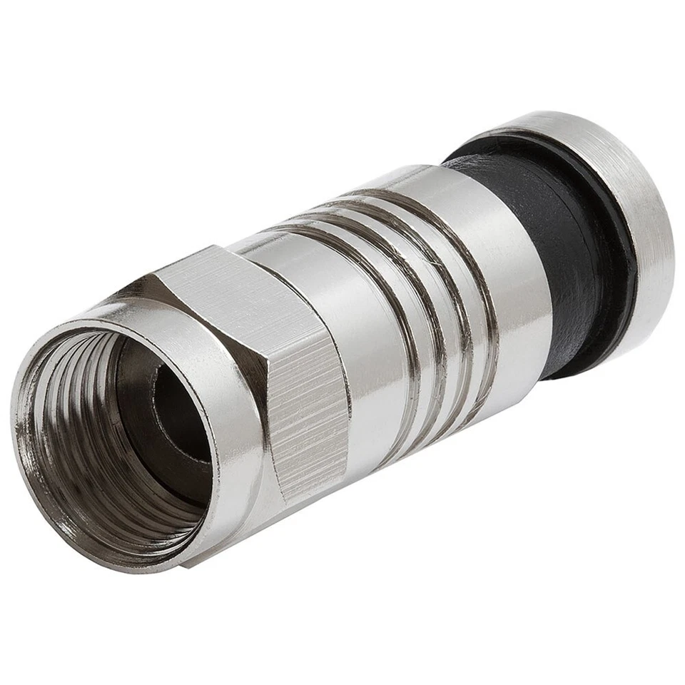 10x Waterproof Compression Connector for RG6 Coax/Coaxial Cable CCTV Black Tail - Image 3 of 3