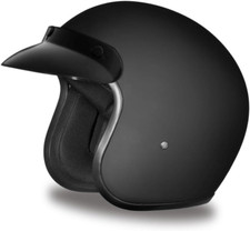 Retro 3/4 Open Face Motorcycle Helmet - Vintage Style, DOT Approved Helmet for M