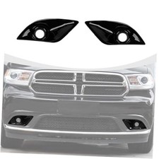 Front Fog Light Covers Compatible with Dodge Durango 2011-2020, Black