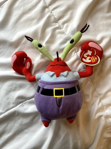 Vtg 2006 MR. KRABS the Crab 8" Spongebob Squarepants TY Beanie Babies Original