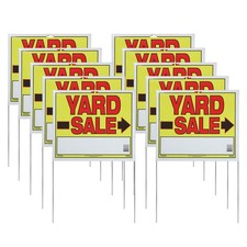 3908 Double Sided Yard Sale Sign, Fully Assembled with Metal U-Stake, 22" x 1...