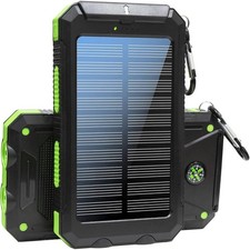 30000mAh Dual USB Solar External Power Bank Battery Charger Pack For Cell Phone
