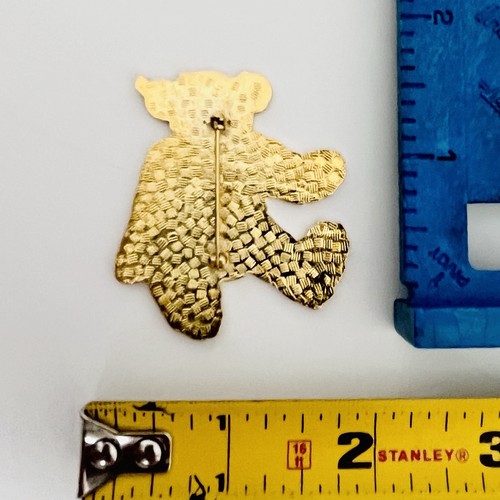 Steiff Button in Ear Pin Brooch Glazed Enamel 1993 "Classic 1909 Teddy Bear" Vtg - Picture 8 of 12