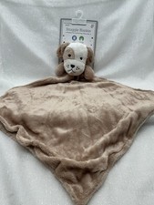 Modern Baby Snuggle Blankie Brown Puppy Dog Lovey Plush Security Blanket Tan NEW