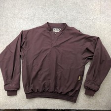 Zero Restriction Jacket Mens Large Burgundy Windbreaker Golf Pullover USA