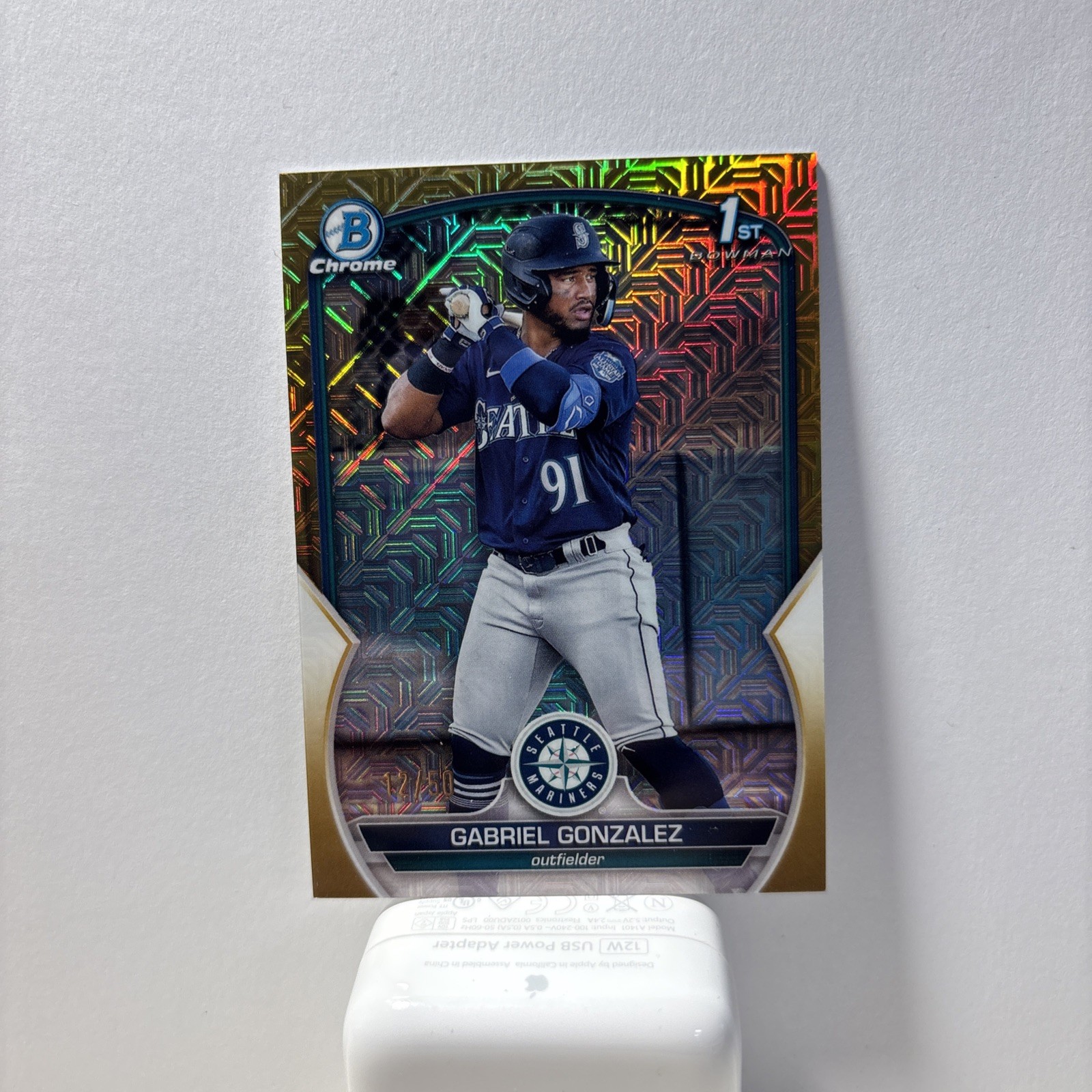 Gabriel Gonzalez 2023 Bowman Chrome #BCP-133 Mojo GOLD REFRACTOR /50 z3