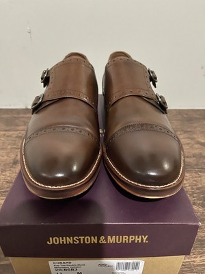 Johnston & Murphy Men 20-8683 Conard Brown Italian Calfskin 