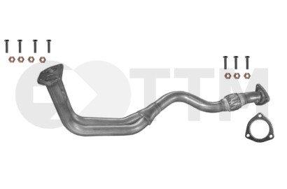 Tuyau avant d'échappement Fiat Bravo 1.4 en acier aluminisé renforcé