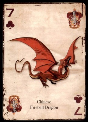 2015 Warner Bros. Hogwarts Castle Chinese Fireball Dragon Poker Card #7