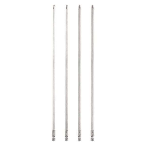 "4 StüCk PH2 Kreuzschlitz-Bit FüR 1/4\" Sechskantschaft 30 Cm Lang Magnetisch"-image