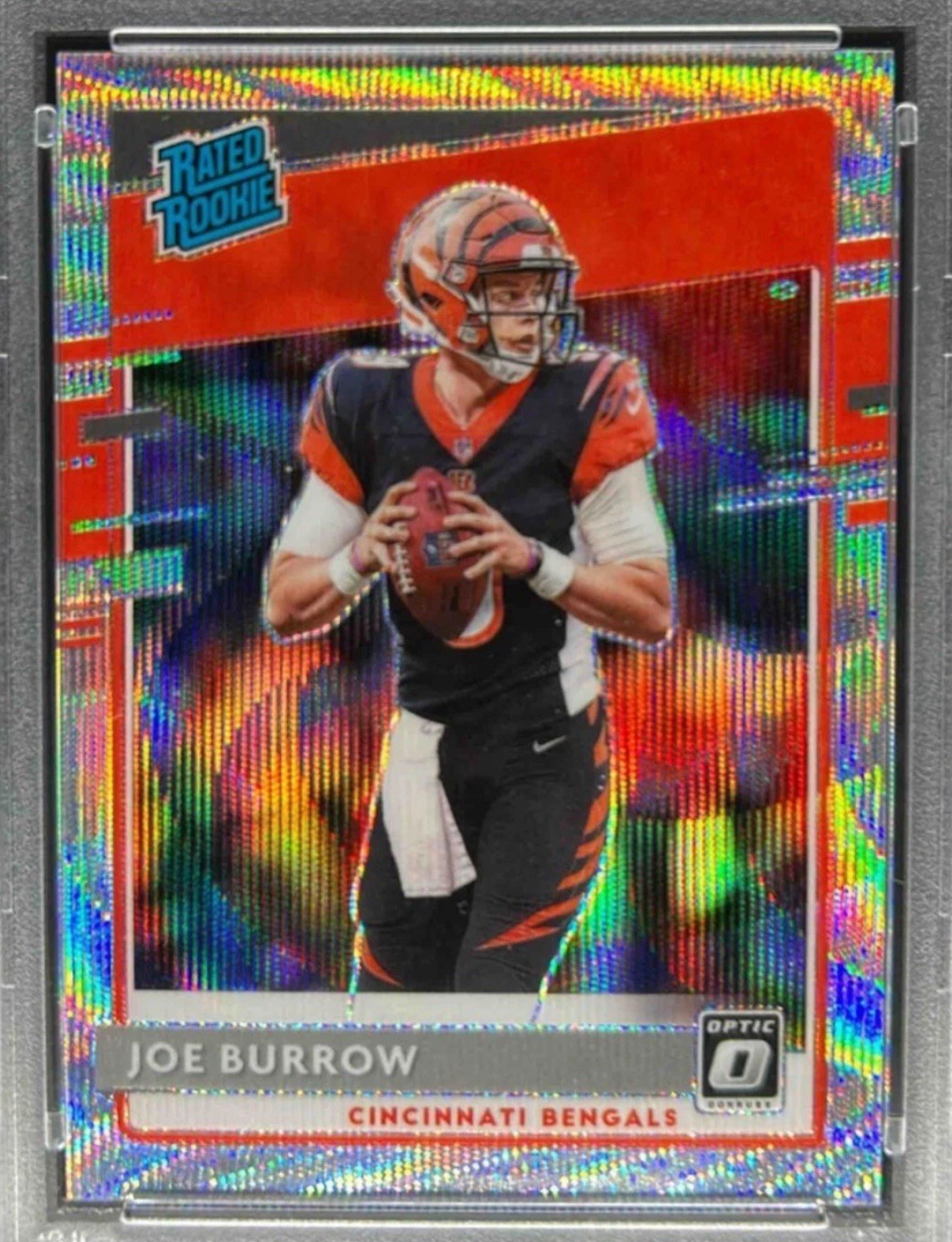 2020 Donruss Optic Joe Burrow Wave Prizm RC #/199 MINT SSP