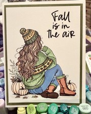 Girl Card set Fall Pumpkin Thankful Stampin Up