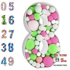 3FT Mosaic Balloon Frame Marquee Light Up Kit, Pre-Cut Foam Board for Number 8