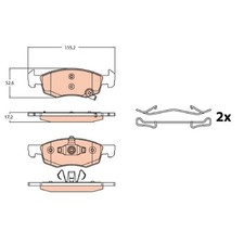 Satz Bremsbeläge Bremsklötze vorne für Opel Corsa E X15 | 24493815
