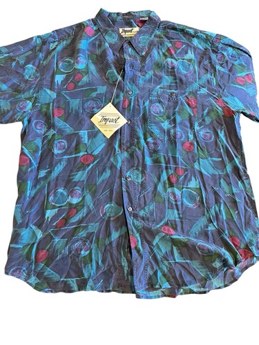 Impact 100% Silk Long Sleeve Shirt NWT Size XL Blue - Picture 5 of 7