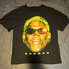 Rodman Apparel Dennis Rodman Bad Wana Be Black Cotton Crew Neck Tee S