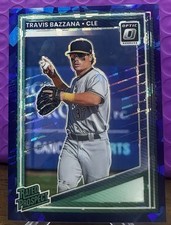 2025 Panini Donruss Baseball /15 Blue Cracked Ice TRAVIS BAZZANA Rookie RC
